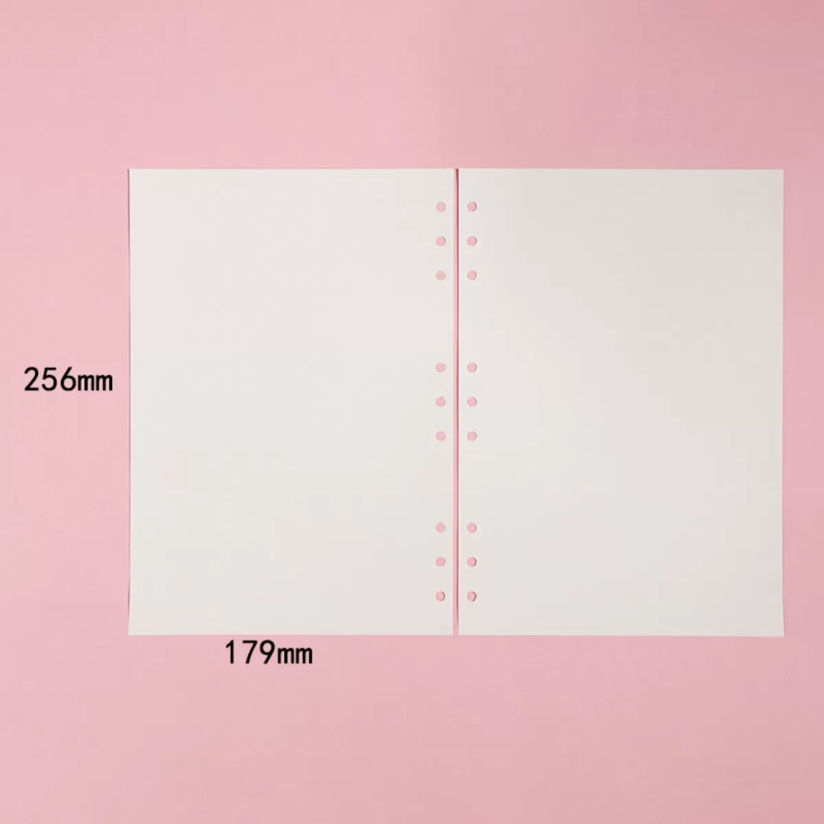 INF Lot de 5 recharges perforées B5 9 trous - feuilles blanches non lignées, 80 feuilles, 100g