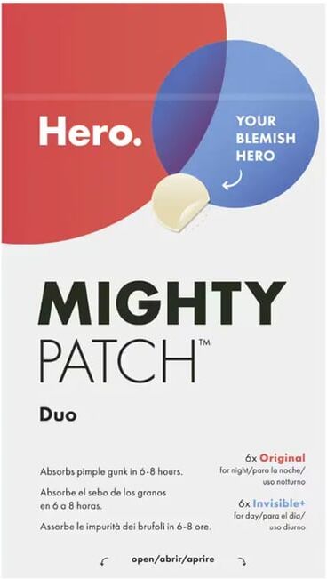 Hero Patches Anti-Acne Duo Original 6 ud + Invisível 6 ud
