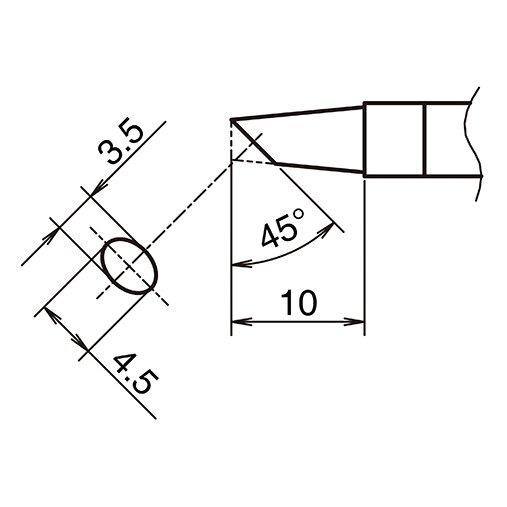 Hakko Aktiv-Lötspitze Format 3545BC (Lötspitze) (T39-BC3545)