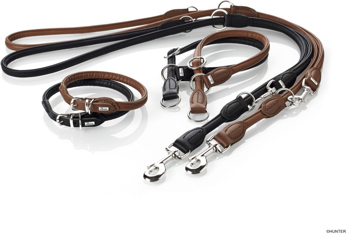 DOG SPORT HUNTER Halsband Round & Soft S (40), schwarz