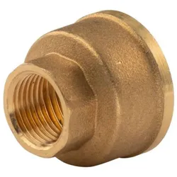 Messing Gewinde-Fitting Reduziermuffe 1"IG (DN 25) - 1/2"IG (DN 15) - schwere Ausführung