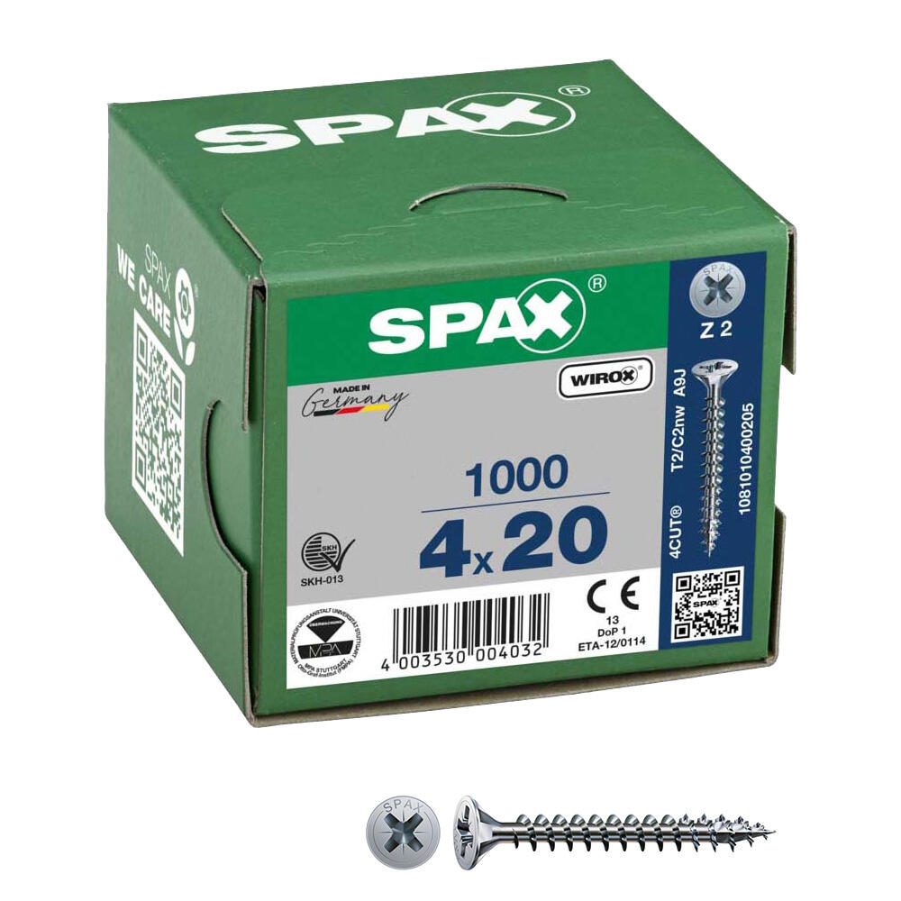 SPAX® Universalschrauben Z2 4x20 1000 St. 1081010400205