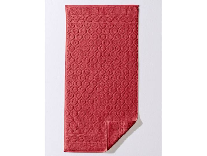 Handtuch ROSS Gr. 1, rot, B:50cm L:100cm, Walkfrottee, 100% Baumwolle, Handtücher, Handtuch