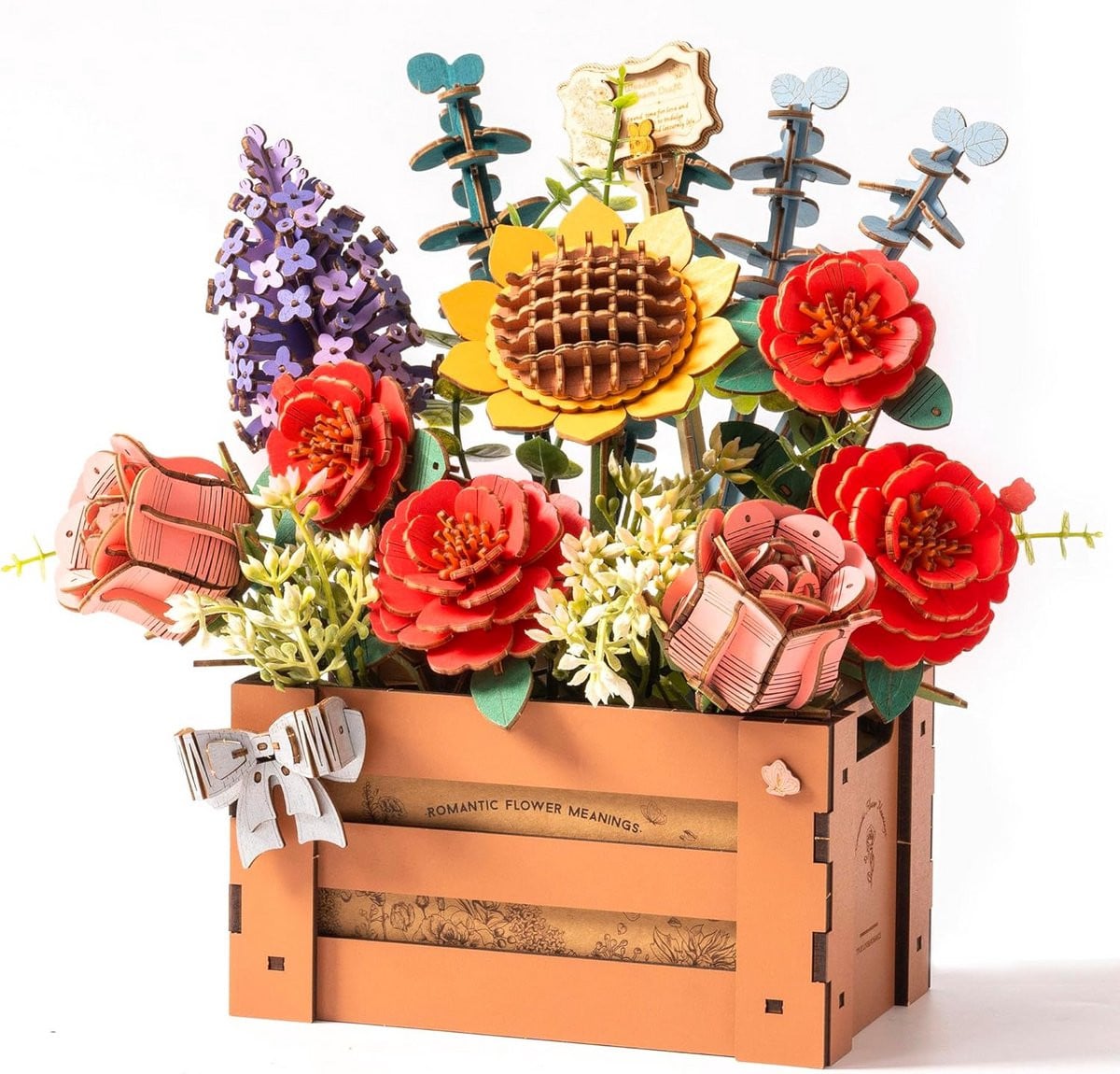 3D Houten Puzzel Bloem DIY Set voor Volwassenen - Maak je eigen kunstmatige bloemen bouquets
