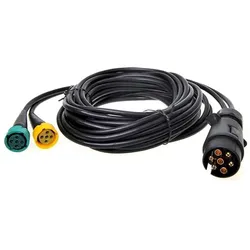 ProPlus Kabelsatz mit Stecker 7-polig und 2x Steckverbinder 5-polig, Elektronikkabel + Stecker
