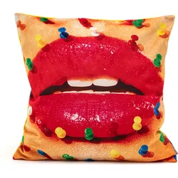 Seletti Wears Toiletpaper Mouth With Pins Kissen
