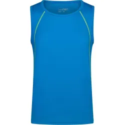 James & Nicholson Herren Funktionsshirt ärmellos Tank Top JN494 bright blue/bright yellow S