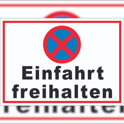 HB-Druck Parken verboten Einfahrt freihalten waagerecht Aufkleber A5 (148x210mm)