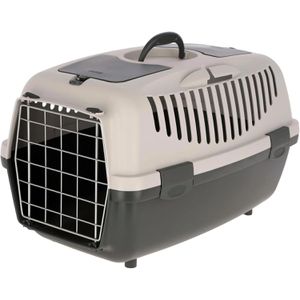 Kerbl Tiertransportbox Gulliver 2, aus Kunststoff, 55 x 36 x 35cm, grau, Tiere bis 8kg