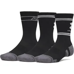 3er Pack UNDER ARMOUR Performance Tech Novelty Crew Socken 008 - ultimate black/ultimate black/white L (42-47.5)