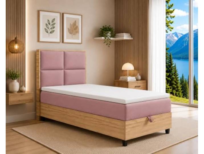 Best For Home Trinity K-2 Boxspringbett 90x200 mit Bettkasten & Topper