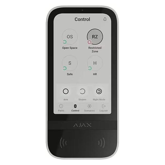 Ajax Systems KEYPAD WRL TOUCHSCREEN/ASP WHITE 58455 (Elektronische Zahlenkombination, Schlüsselkarte) (4823114039737)