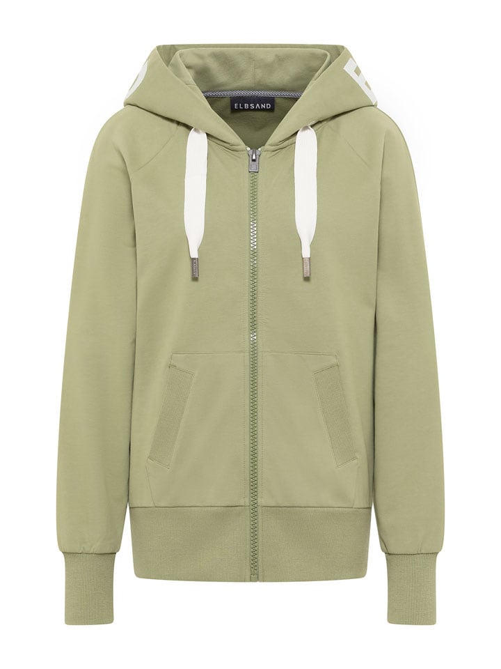 ELBSAND Sweatjacke "Kelda" in Grün - S