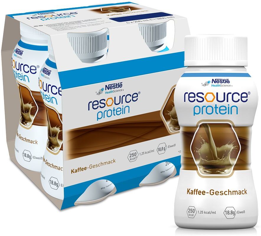 Nestle Resource Protein Drink Kaffee 4x200 ml Flüssigkeit