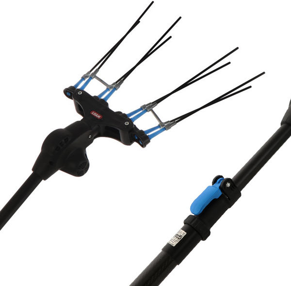 Elektrischer Akku-Olivenrüttler Lisam Thor - mit 8 Zinken aus Kohlenstofffasern - 250-350 cm - Teleskopschaft