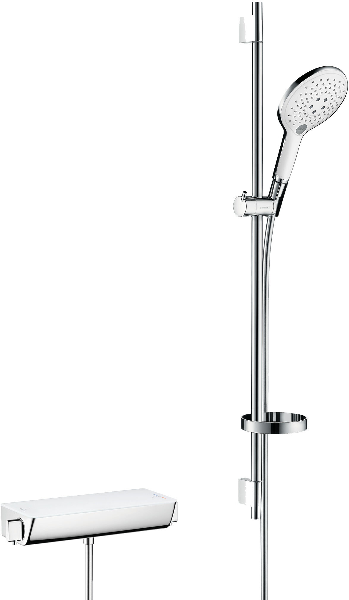 Hansgrohe Raindance Select S 150 Combi 27037400 avec Ecostat Select , Select blanc, DN 15, 90 cm