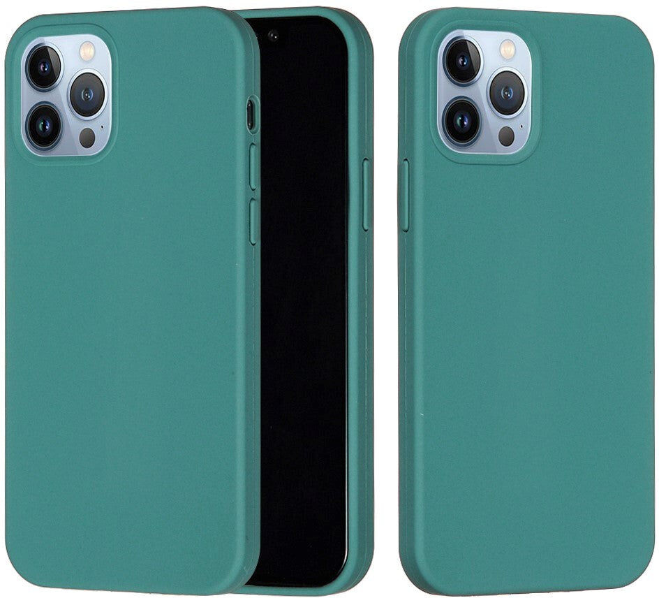 INCOVER iPhone 15 Pro Liquid Silikone Bagside Cover - Mørkegrøn