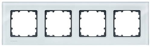 Siemens Schalterprogramm 4fach Rahmen Delta Glas, Grün 5TG12040 1St.
