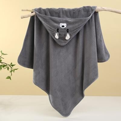 ModernMart SoftWrap Baby Bath Towel & Newborn Swaddle Blanket gray