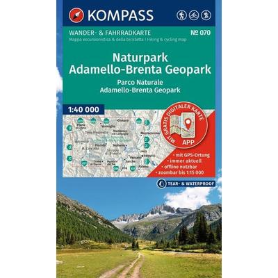 KOMPASS Wanderkarte 070 Naturpark Adamello-Brenta Geopark / Parco Naturale Adamello-Brenta Geopark 1:40.000, Sonstige von , KOMPASS Freytag & Berndt,