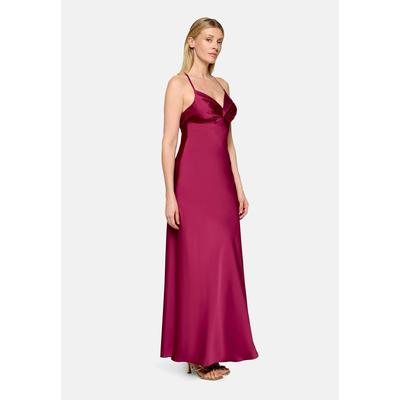 Abendkleid VERA MONT "Damen schmal geschnitten", Damen, Gr. 40, Normalgrößen, schwarz fuchsia, Satin, Obermaterial: 100% Polyester. Futter: 100% Polyester, figurbetont lang, Kleider Abendkleid