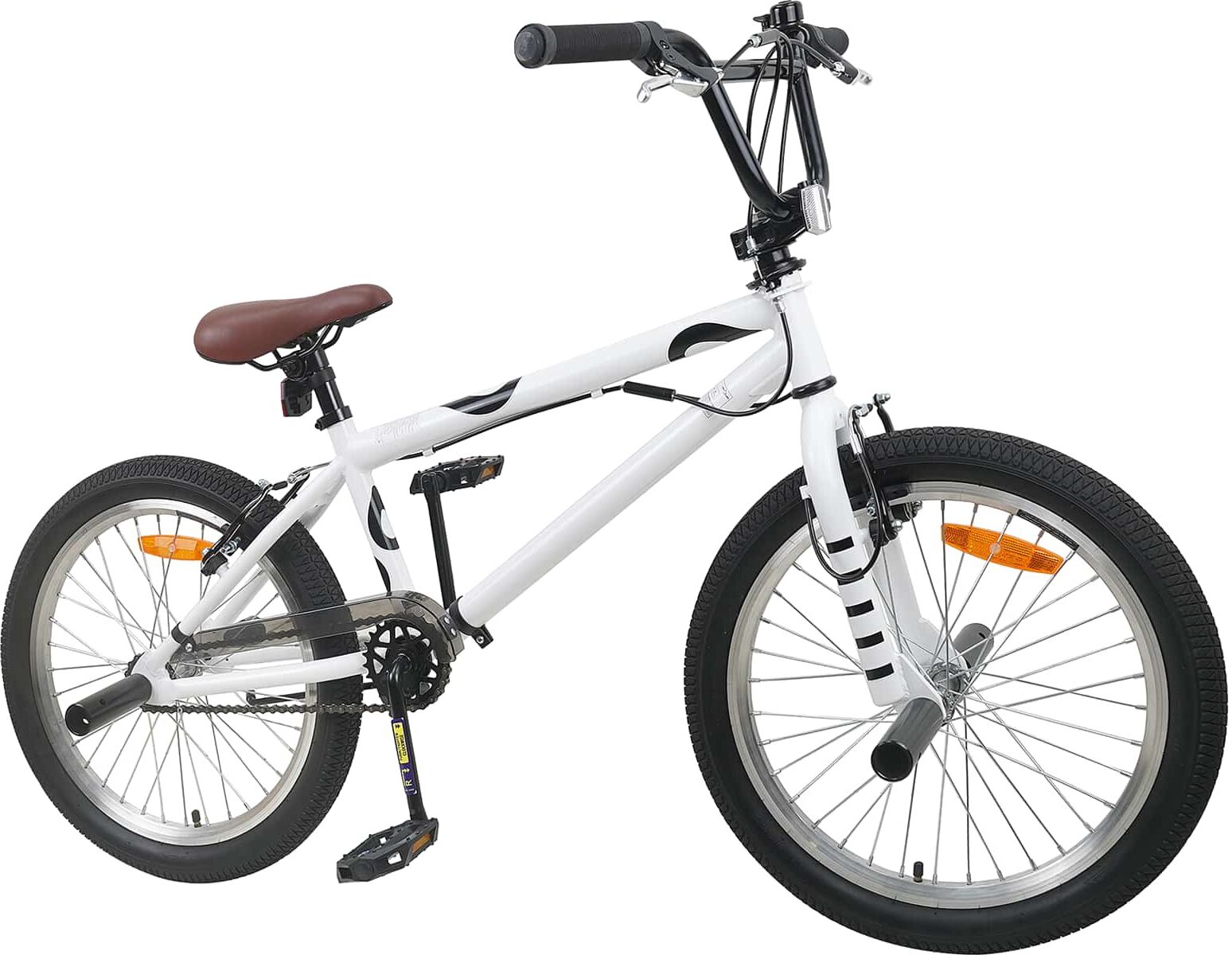 vidaXL Vélo BMX 20 Pouces pour les plus de 9 ans Blanc