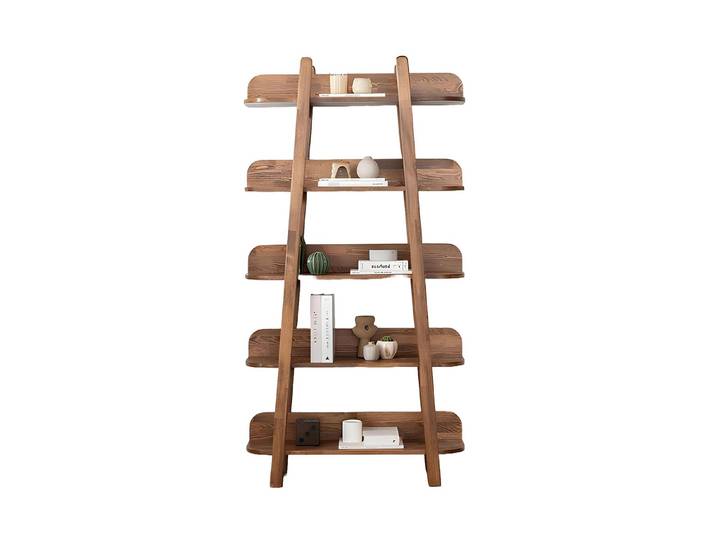 Xlmoebel Regal Dunkelbraunes Designerregal aus Holz mit elegantem Design, Hergestellt in Europa