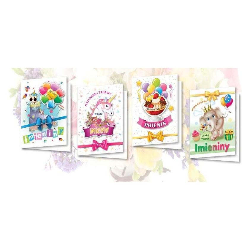 Top Graphic Karte B6 mit MIX Namenstagsaufklebern für Kinder (10 Stück) (10 Stk.) (481989)