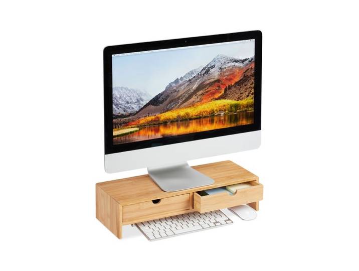 Relaxdays Monitor standaard bamboe