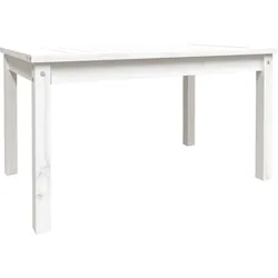 vidaXL Gartentisch Weiß 82,5x50,5x45 cm Massivholz Kiefer