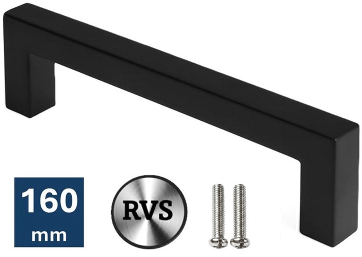MSQDESIGN Zwarte RVS Handgreep, 160mm