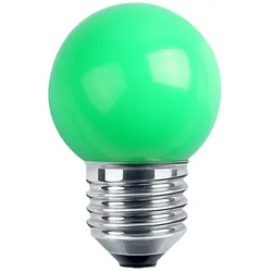 HWH Outdoor LED Deko MiniGlobe, IP44, E27, 1W, GRUEN, opal BLU-48247