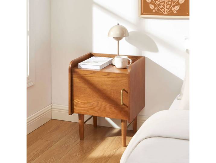 Table de chevet placage frêne