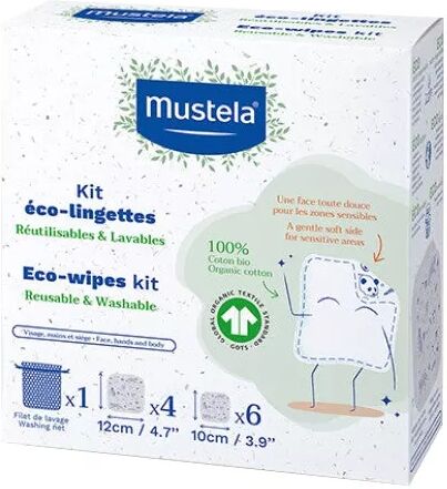 Mustela Kit Toallitas Eco Reutilizables  x10 Unidades