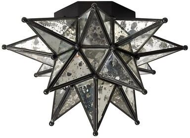 Moravian Star Ceiling Mount - Bronze with Mercury Glass - Ballard Designs