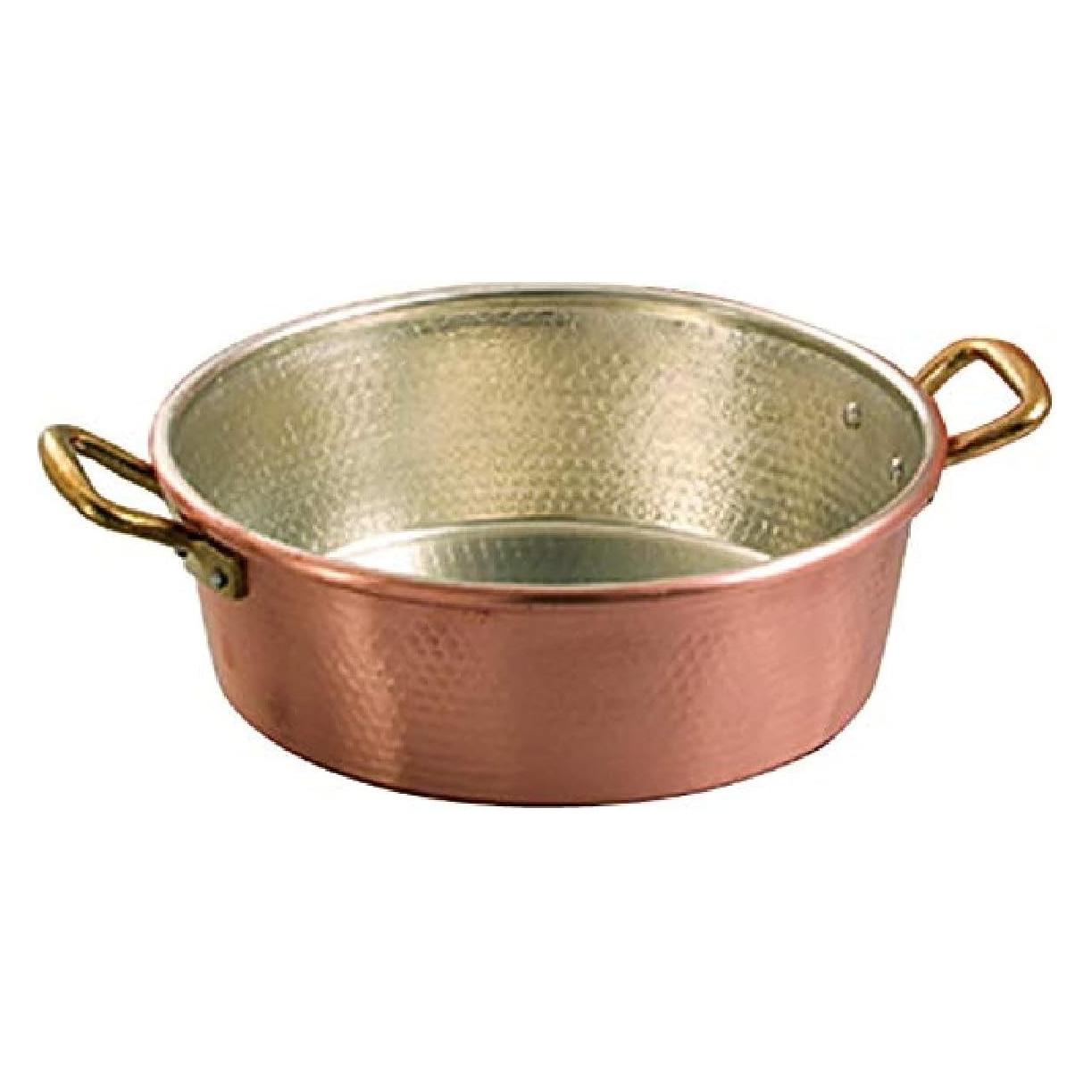 Generic Kupfer verzinnt 2 Griffe ohne Deckel (Kochtopf, Kupfer, 28 x 10 cm) (9407828)