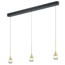Helestra LED-Pendelleuchte Deep Aluminium Gold, Schwarz Gold /