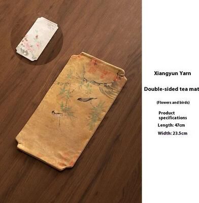 Uplift Picks Double Sided Tea Mat Cloth Heat Insulated Tea Table Mat Rectangular Dry Brew Tea Towel c