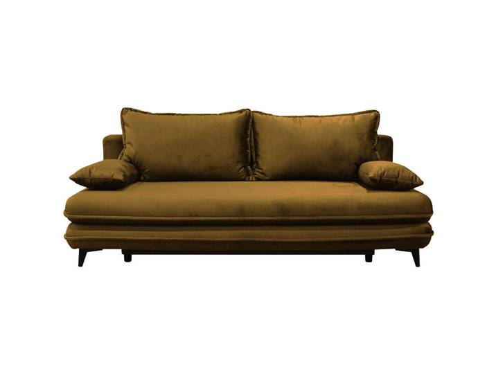 Mid.you Schlafsofa, Gold, Kunststoff, 2-Sitzer, Füllung: Schaumstoff, 217x73x86 cm, Wohnzimmer, Sofas & Couches, Schlafsofas, Schlafsofas mit Bettkasten