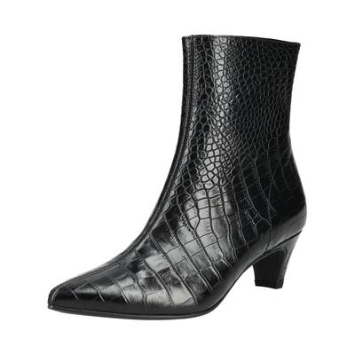 Stiefelette PAUL GREEN "Paul Green Stiefelette Leder", Damen, Gr. 38,5, schwarz, Leder, Schuhe Stiefelette
