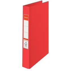 Esselte, Ordner, 25 mm Ringbuch Karton, PP (Polypropylen) DIN A4 23 Ringe Rot (A4, 25 mm, 1 Stk.)
