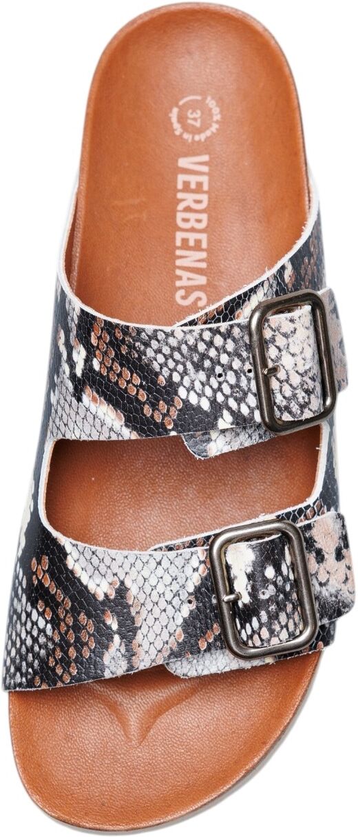 Pantolette VERBENAS, Damen, Gr. 41, Synthetik, bunt (schlangenoptik), Leder, Schuhe Pantolette, Sommerschuh, Hausschuh, Strandschuh in Reptil-Optik schlangenoptik 41, Synthetik