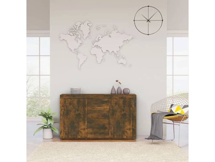 Prix bas - Enfilade Buffet de Cuisine Buffet Chêne fumé 120x36x69 cm-Bois d'ingénierie （519238176759)