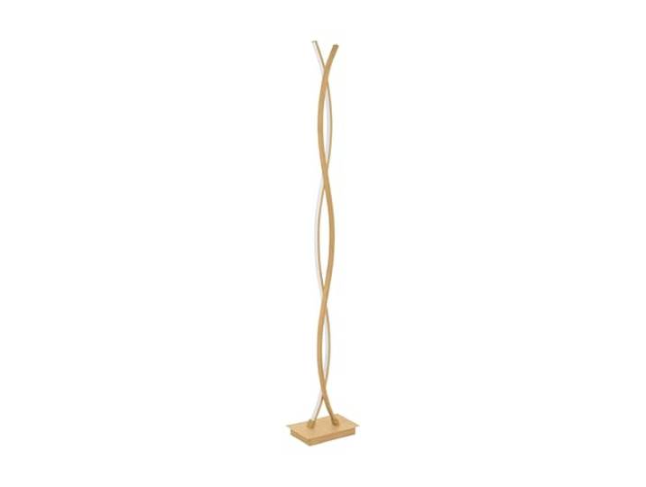 Eglo Lampadaire LED Lasana 4\, design pour salon\, lampe sur pied courbée métal effet bois\, lumière blanc chaud\, 143 cm