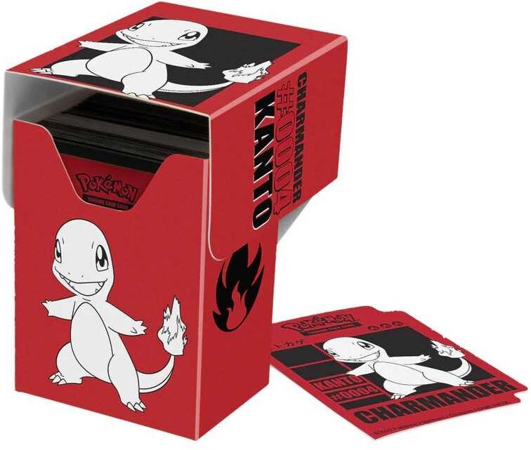Pokémon Charmander Full View Deck Box by Ultra PRO - Stores up to 75 double-sleeved standard-size trading cards