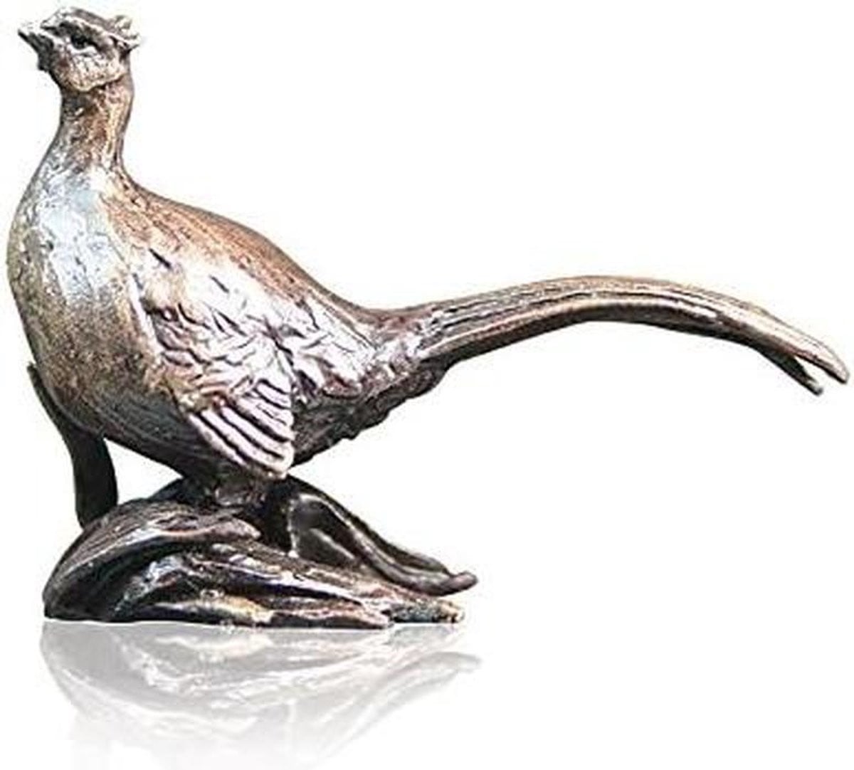 Bronzen Fazant Miniatuur Figuur Decoratief Object Hoogte: 32 cm