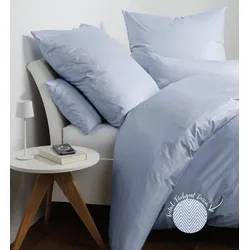 Janine Bettwäsche Interlock-Jersey 59000 perlblau Kissenbezug 40x40 cm