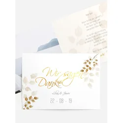 Dankeskarten Hochzeit selbst gestalten mit Spruch und Fotos im Onlinedesigner bei Meine-Kartenmanufaktur.de