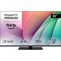 TV-55W80AEZC, QLED-Fernseher 139 cm (55 Zoll), schwarz, UltraHD/4K, Fire TV