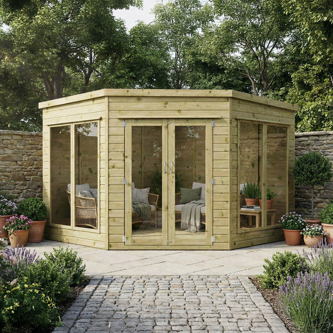 Mercia Garden Products Mercia 9 x 9ft Premium Corner Summerhouse